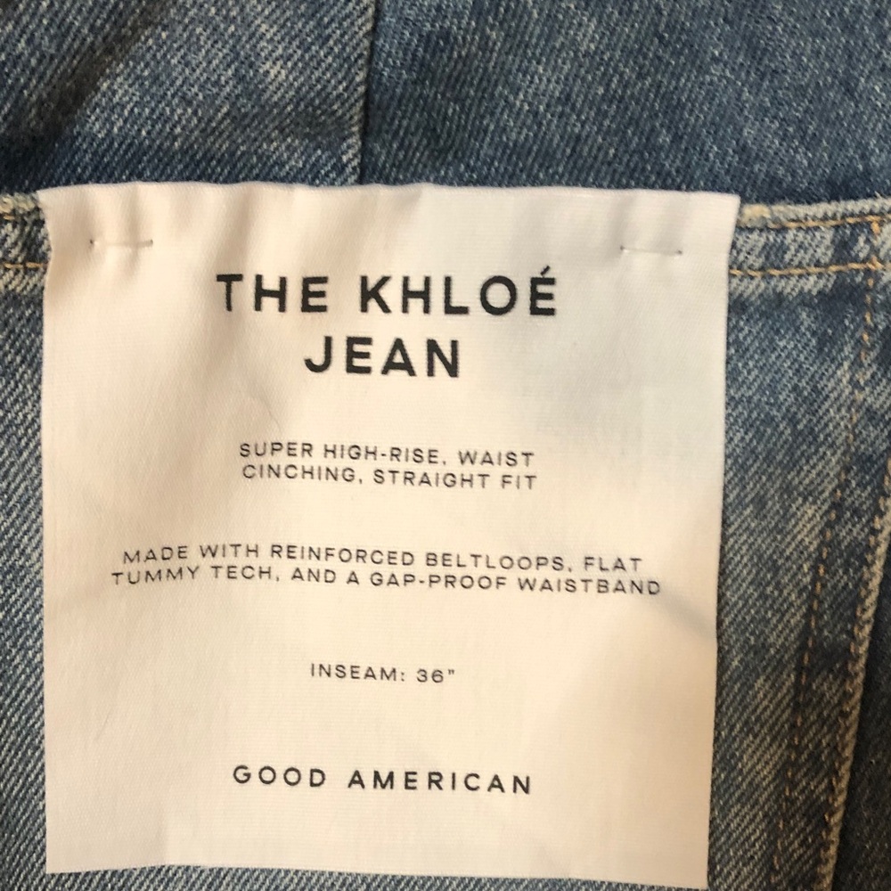 Good American Khloe Jean. Super high-rise, waist cinching, straight fit - Picture 7 of 7